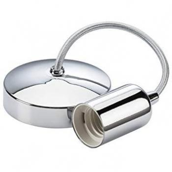 6 E27 Contemporary Pendant Set Polished Chrome