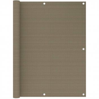 Paravento da Esterno HDPE Grigio Talpa 120x500 cm