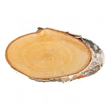 Dekorative Birkenscheibe oval 21-23 cm