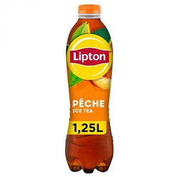 Lot 6 bouteilles de Lipton IceTea pêche 1,25 L PET