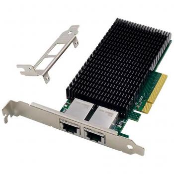 X540-T2 10G Network Card PCIe X8 Server Dual RJ45 Verde/Negro