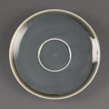 Olympia Kiln Untertassen Ocean – 6 Stück – 140 mm – Weiß, reaktive Glasur