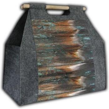 Bertoni Havana Wood Chest, Rectangular with Handle