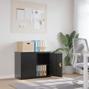 Armadio Classificatore in Acciaio Nero 90x40x70 cm