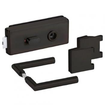 ZWpro WC-Glastürset BB-225, Drücker Gehrungsform mit R/W Anzeige