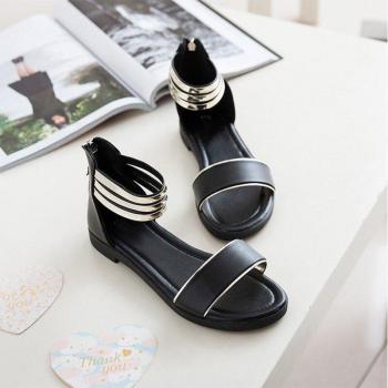 Tacones PU Mujer Estilo Veraniego con Cierre de Cremallera