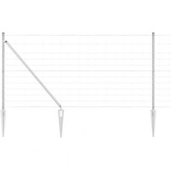Poteau de clôture vidaXL 25 m × 1,20 m en acier galvanisé