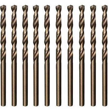 Gold Cobalt High Speed Steel Drill Bits – 3.5mm x 70mm, 10 pcs