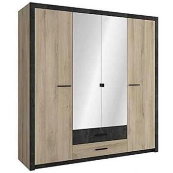 Armoire Pegane Sidewalk – Construction en Panneaux de Particules – 198 × 203,1 × 56,6 cm