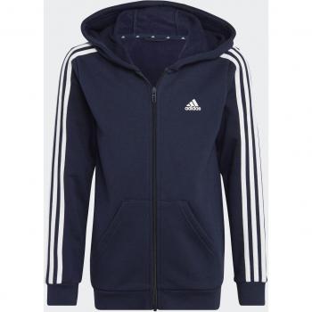 Adidas Veste à capuche zippée en molleton 3-Stripes Essentials Enfant