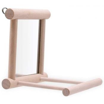 Accesorios para Aves: Juguete de Espejo y Percha