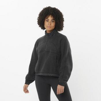 Salomon Chroma Fleece Damen Hoodie schwarz