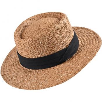 Flat Brim Straw Cap