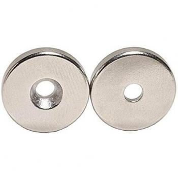 Magnético botón con agujero ab bombeado 20x3mm niquelado, imán de neodimio