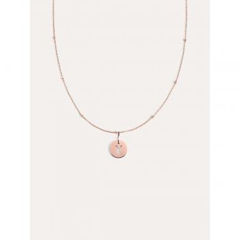 Collar Singularu: Medallón de Plata 925 en Oro Rosa 18 Kt