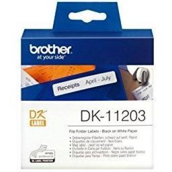 Cinta para impresora de etiquetas Brother DK-11203 Negro sobre blanco