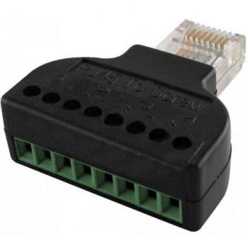 Adattatore RJ45 a morsetto Alpha Elettronica 94‑929 con colla termorestringente