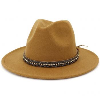Sombrero de lana triturable con cinturón para hombres y mujeres, modelo AD0802