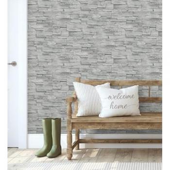Muestra de papel pintado vinílico Dakota Stone 682660