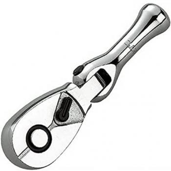 Kyoto KTC Flex Short Ratchet Handle 6.3 mm (1/4) BR2FS‑H – Silver Finish
