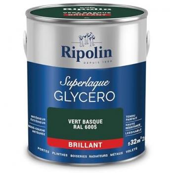 Superlaque Glycéro Ripolin 2L Couleur Vert Basque RAL 6005