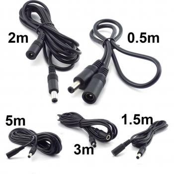 12V DC Power Supply Lead 5.5mm x 2.1mm Male to Female
