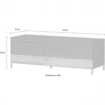 Places of Style Lowboard Onyx – Spanplatten‑Fernsehtisch, Soft‑Close