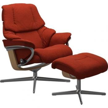 Stressless® Relaxsessel Reno mit Hocker, Cross Base, in S, M & L, Eiche