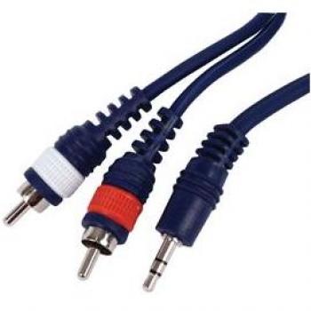 HQ 6 meter Jack naar 2 RCA Male L/R Kabel