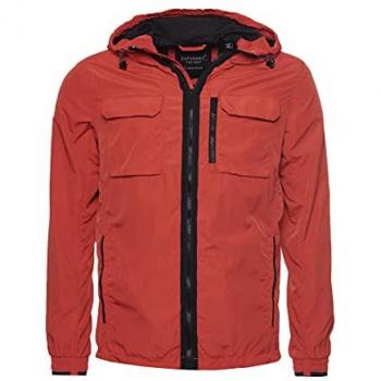 Giacca Superdry Impermeabile con Cappuccio Rosso L
