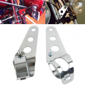 Metal Clip Headlight Mount Bracket for Motorcycles 34mm-46mm Fork Tubes Honda Yamaha BMW Kawasaki