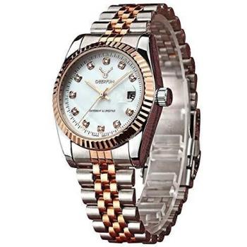 Dual‑Toned Rose Gold/Silver Ladies' Smart Dress Watch