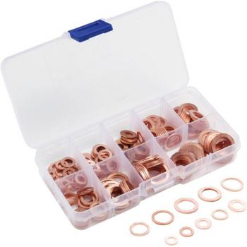 200 Uds arandelas de cobre para tapón de drenaje de aceite M5-M14