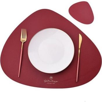 Sous-plats de table en cuir avec isolation thermique