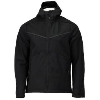 Veste à capuche MASCOT ShoftShell, édition personnalisée – Noir XL (22102‑649)