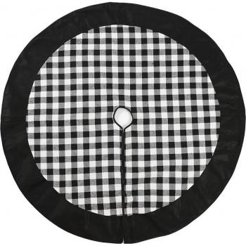Festive Black Plaid Tree Skirt