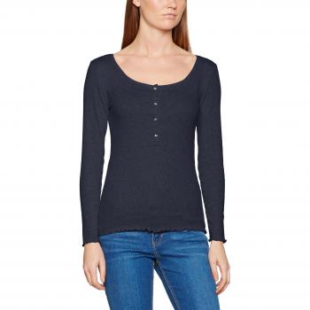 Edc by ESPRIT 996CC1K909, Camisa Manga Larga Mujer, Azul, Talla Large