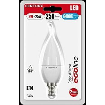 Lampadina LED Ecoline Colpo di Vento 3W E14 6400K