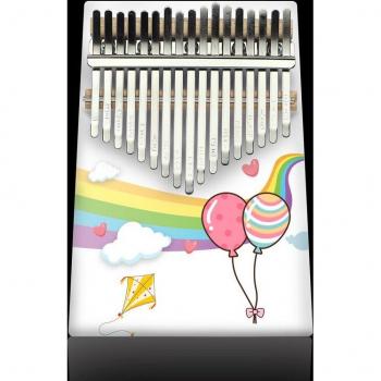 Kerus Kalimba de 17 Teclas, Piano de Pulgar de Madera Africana, Fácil de Leer con Instrucciones y Martillo