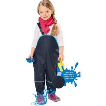 Children's Waterproof Padded Overalls Outdoor Pants European Size 98-128