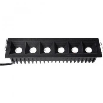 Faretto LED 12W Incasso Soffitto Nero Luce 6500K