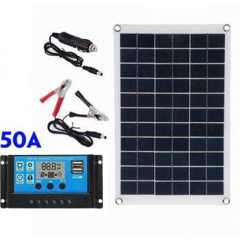 Pannello 100W Caricamento Solare 420x280x30mm Controller 50A LBTN