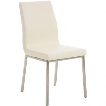 Sedia Design Cremoso PVC e Acciaio