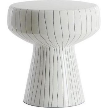 Estante Auxiliar Dakwa Brillante – 38 cm x 42 cm, Blanco‑Negro