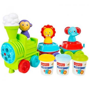 Fisher-Price Plastilina y Tren de Animalitos para Crear Formas