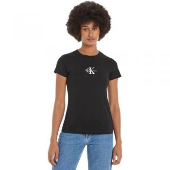 Calvin Klein Women's Black Monologo Tee