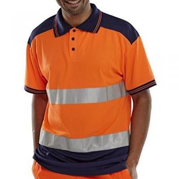 PK SHIRT TWO TONE ORANGE / NAVY XXL