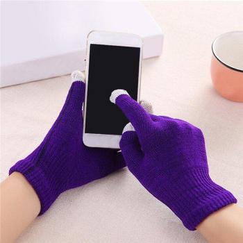 Solid Color Winter Gloves for Smartphones