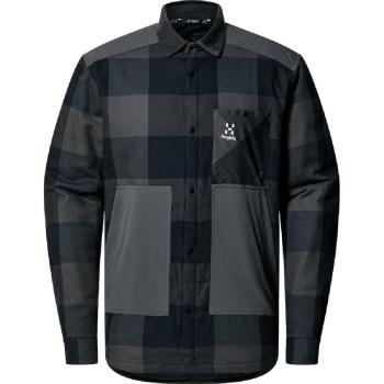 Camisa de hombre Haglöfs Insulated Timmer manga larga negra gris oscuro