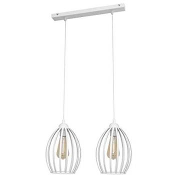 Dali Straight Bar Pendant Ceiling Light White 50cm